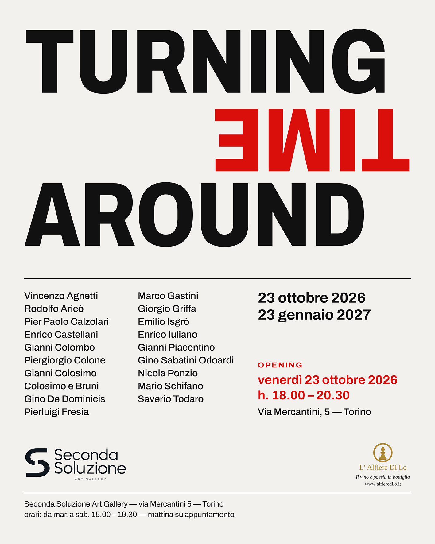 Torino, nasce Seconda Soluzione: il debutto con “Turning Time Around”