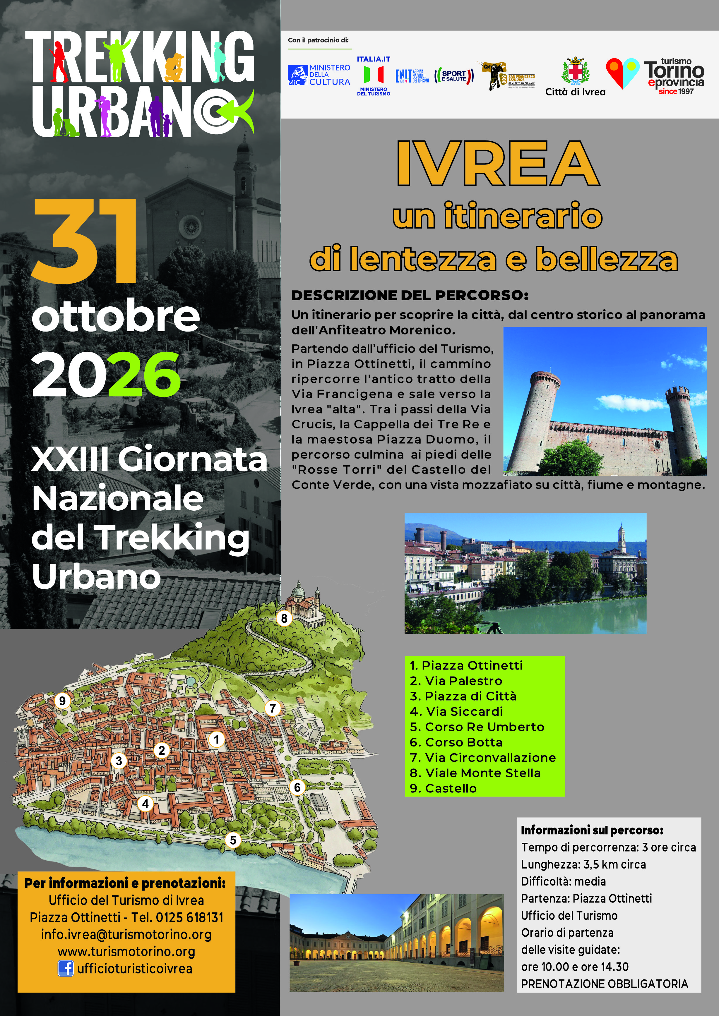 Ivrea a passo lento: il 31 ottobre torna il Trekking Urbano