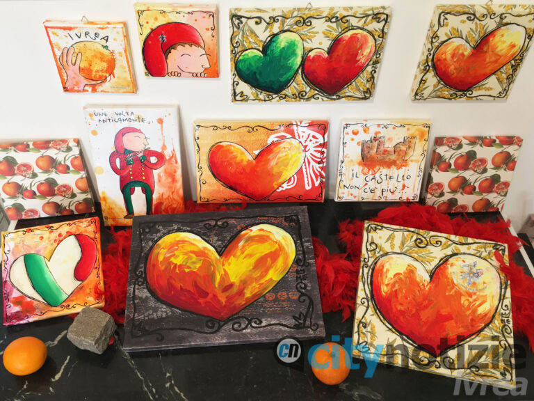 Elena Mirandola: Nuova collezione quadri dedicata al Carnevale d’Ivrea